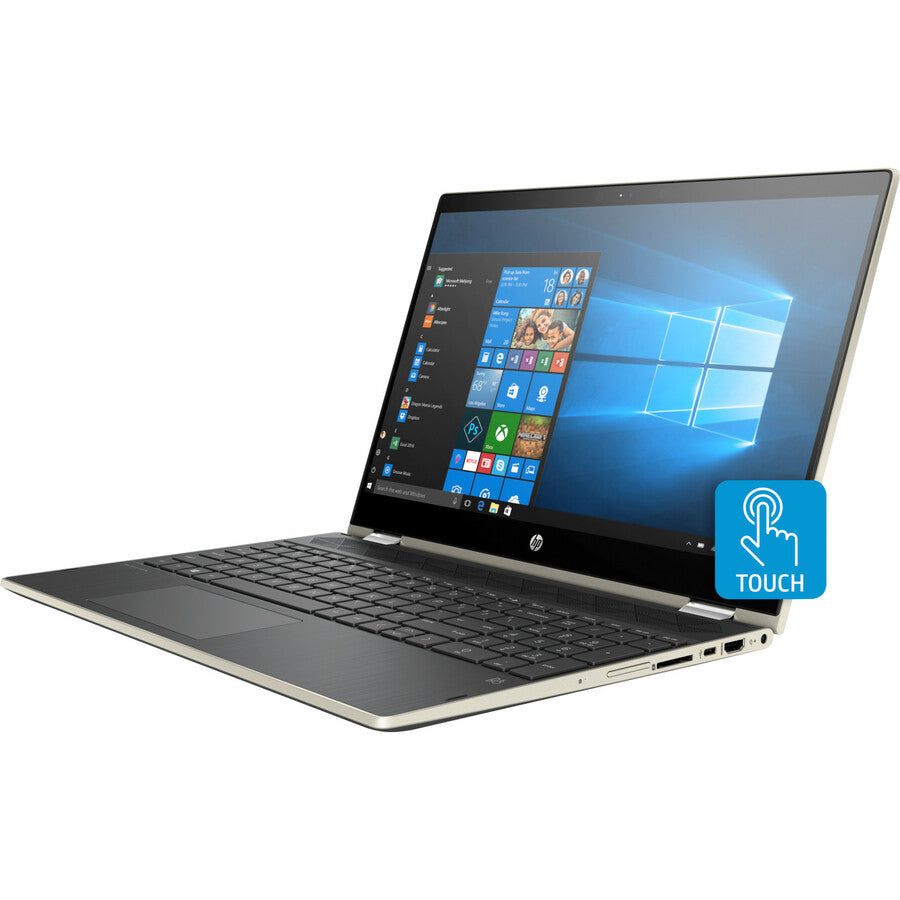 HP Pavilion x360 15-cr0000 15-cr0087cl 15.6 Touchscreen Convertible 2 in 1 Notebook - Intel Core i5 8th Gen i5-8250U - 8 GB - 1 TB HDD - 16 GB Flash Memory - Pale Gold 4WJ88UAR#ABA