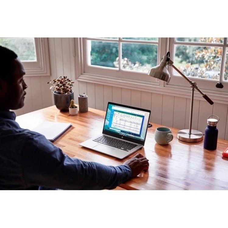 HP Pro c640 14" Chromebook - HD - 1366 x 768 - Intel Core i3 11th Gen i3-1115G4 Dual-core (2 Core) 3 GHz - 8 GB Total RAM - 8 GB On-board Memory - 128 GB SSD - Pike Silver Aluminum - Refurbished