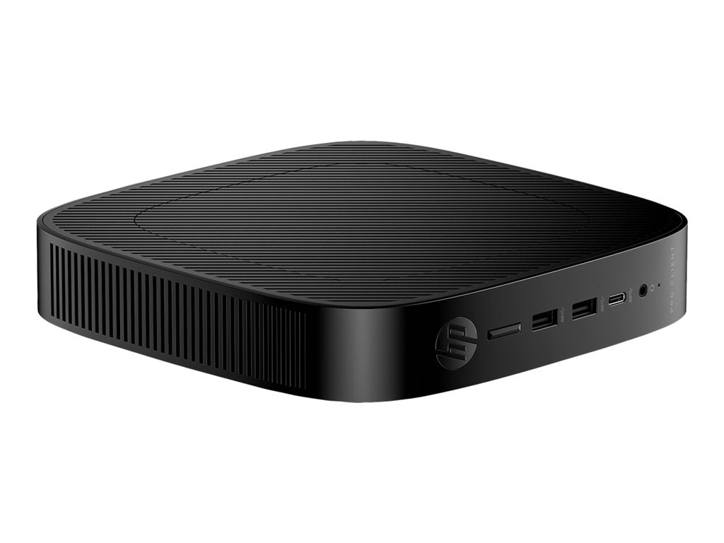 HP Pro t550 - Thin client - USFF 1 x Celeron J6412 / up to 2.6 GHz - RAM 8 GB - SSD 256 GB - NVMe - UHD Graphics -