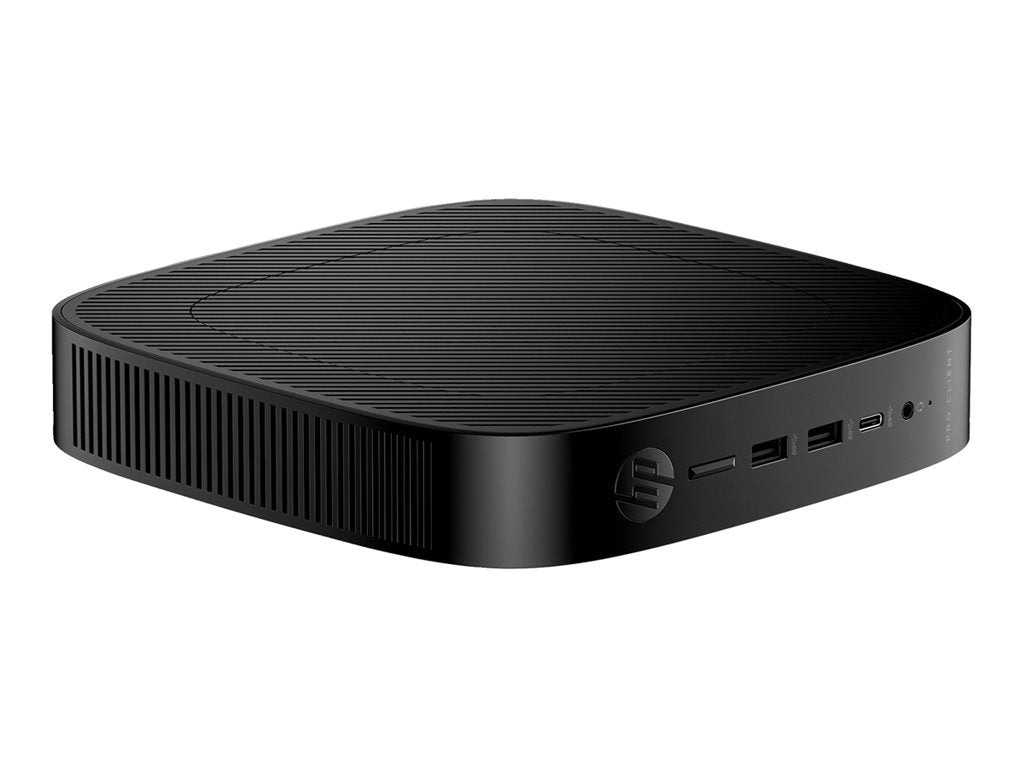 HP Pro t550 - Thin client - USFF 1 x Celeron J6412 / up to 2.6 GHz - RAM 8 GB - flash 32 GB - eMMC - UHD Graphics -