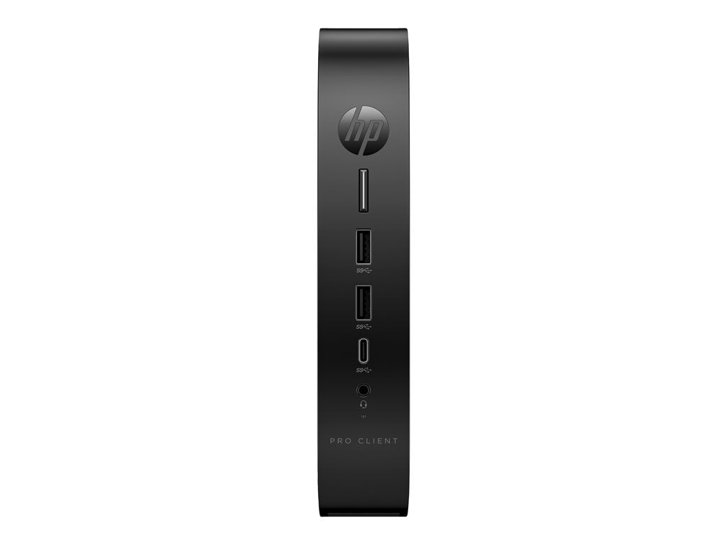 HP Pro t550 - Thin client - USFF - 1 x Celeron J6412 / up to 2.6 GHz - RAM 8 GB - flash 64 GB - eMMC - UHD Graphics -