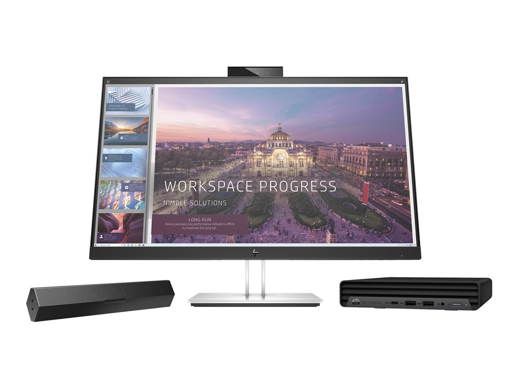 HP S101 - Sound bar - for monitor - 2.5 Watt - black (grille color - black) - for HP 280, 34, Z1 G9; Elite 600 G9, 800 G9; EliteDesk 5UU40AA