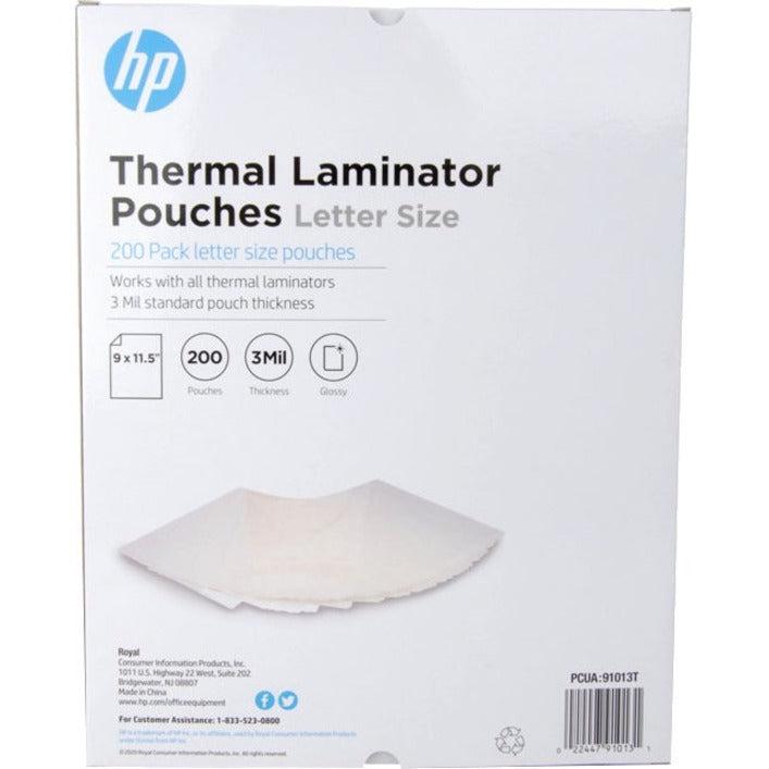 HP S200 Laminator Letter Size Pouches