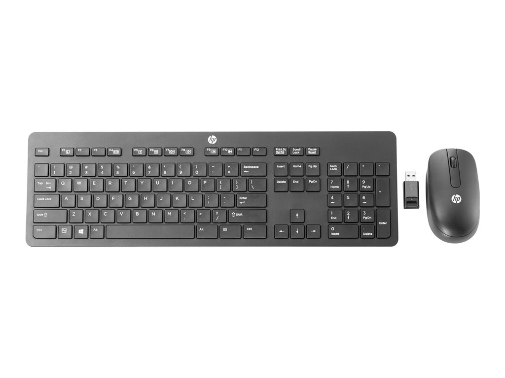 HP Slim - Keyboard and mouse set - wireless - 2.4 GHz - US
