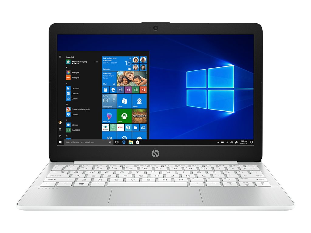 HP Stream Laptop 11-ak0012dx - Intel Celeron - N4020 / up to 2.8 GHz - Win 10 Home in S mode - UHD Graphics 600 - 4 GB