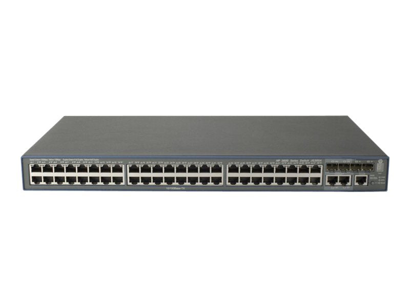 HPE 3600-48 v2 EI - Switch - L4 - managed - 48 x 10/100 + 4 x Gigabit SFP + 2 x shared 10/100/1000 - rack-mountable