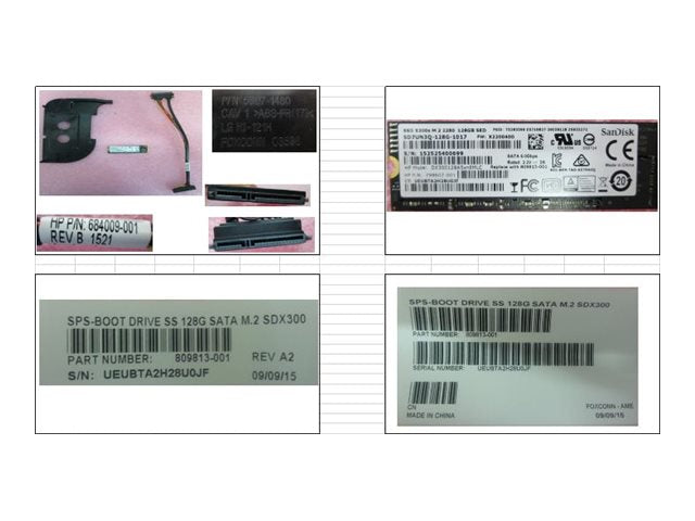 HPE 3PAR - SSD - 128 GB - internal - M.2 - SATA 6Gb/s - X300