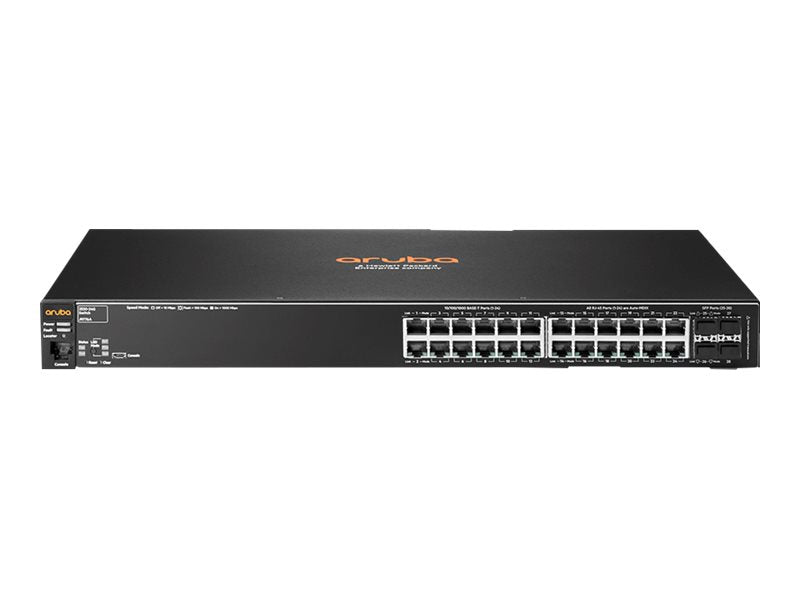 HPE Aruba 2530-24G - Switch - managed - 24 x 10/100/1000 + 4 x Gigabit SFP - desktop, rack-mountable, wall-mountable