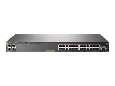 HPE Aruba 2930F 24G PoE+ 4SFP - Switch - L3 - managed - 24 x 10/100/1000 (PoE+) + 4 x Gigabit SFP (uplink) - rack-mountable - JL261A#B2E