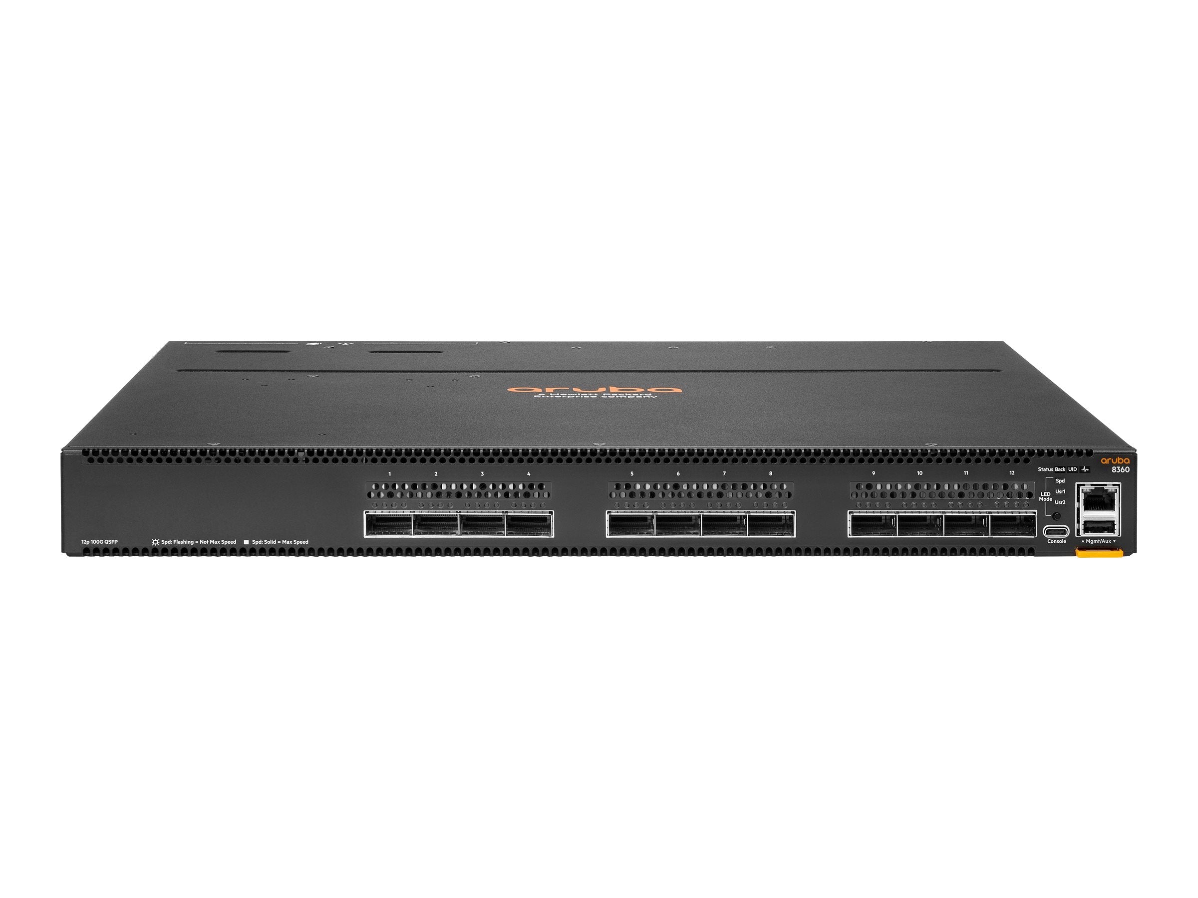HPE Aruba CX 8360-12C - Switch - L3 - managed - 12 x 100 Gigabit QSFP28 / 40 Gigabit QSFP+ - front to back airflow - rack-mountable JL708A#ACQ