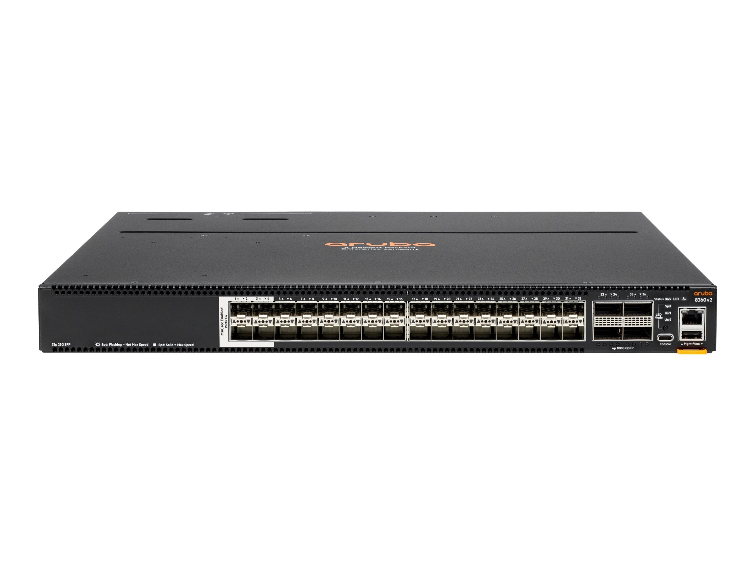 HPE Aruba CX 8360-32Y4C V2 - Switch - L3 - managed - 28 x 1/10/25 Gigabit SFP / SFP+ / SFP28 + 4 x 10 Gigabit / 25 Gigabit SFP+ R9G08A#B2E