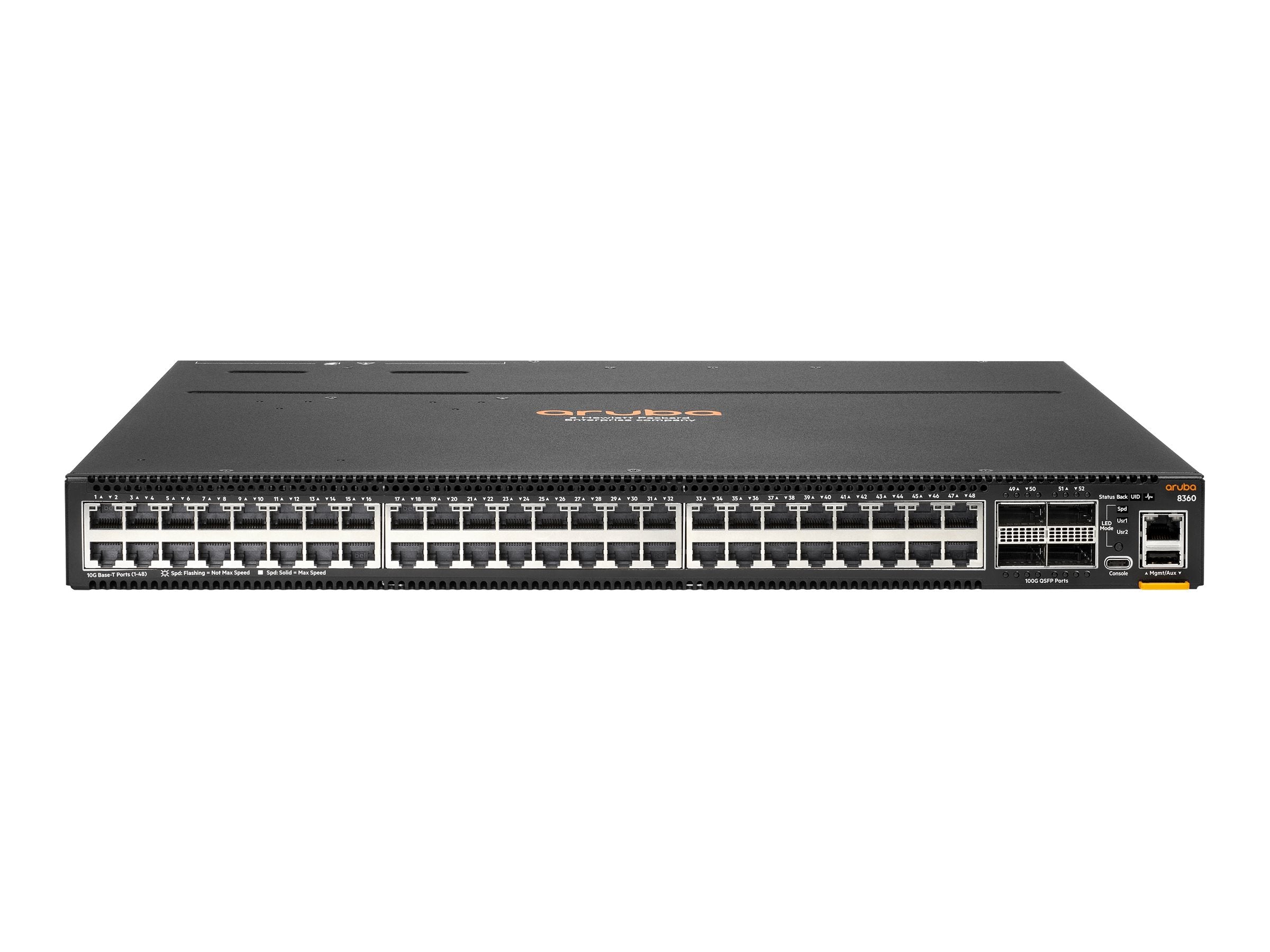 HPE Aruba CX 8360-48XT4C - Switch - L3 - managed - 48 x 100/1000/2.5G/5G/10GBase-T + 4 x 40 Gigabit QSFP+ / 100 Gigabit QSFP28 JL706A#ACC