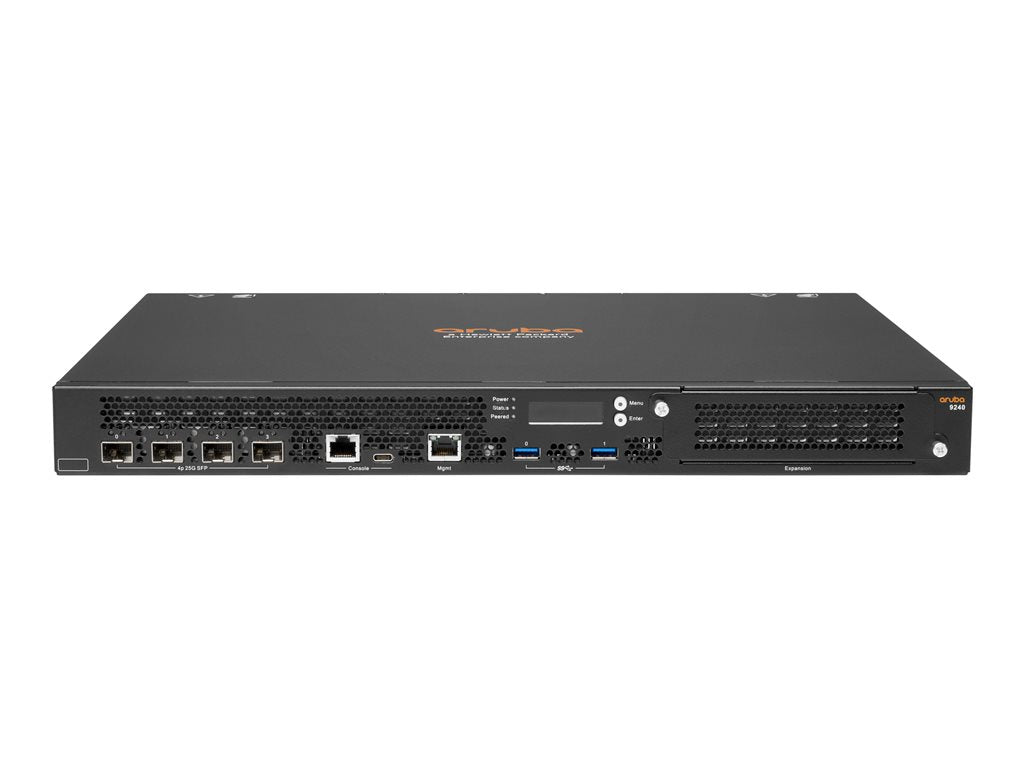 HPE Aruba Networking 9240 (RW1) - Campus - gateway - 4 ports - 25GbE - 1U - rack-mountable S0G71A