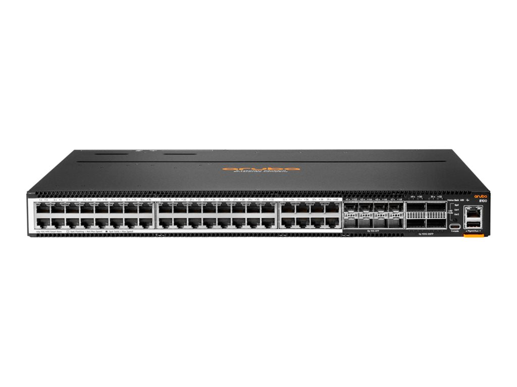 HPE Aruba Networking CX 8100 40x10GBase-T 8x10G SFP+ 4x40/100G QSFP28 Switch - Switch - L3 - managed - 40 x 100/1000/2.5G/5G/10GBase-T R9W92A#B2B