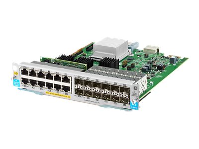 HPE - Expansion module - Gigabit Ethernet (PoE+) x 12 + Gigabit SFP x 12 - for HPE Aruba 5406R, 5406R 16, 5406R 44,