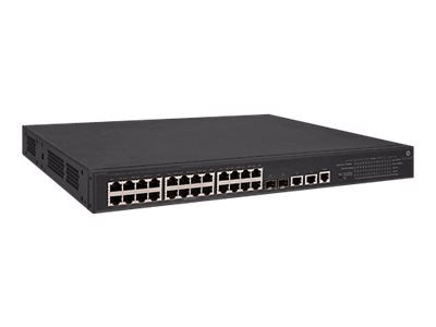 HPE FlexNetwork 5130-24G-PoE+-2SFP+-2XGT (370W) EI - Switch - L3 - managed - 24 x 10/100/1000 (PoE+) + 2 x 1 Gigabit / 10 Gigabit JG940A#B2E