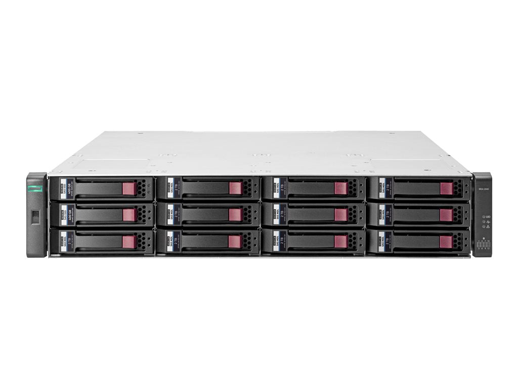 HPE Modular Smart Array 2042 SAN Dual Controller LFF Storage - Hard drive array - 800 GB - 12 bays (SAS-3) - SSD 400 GB