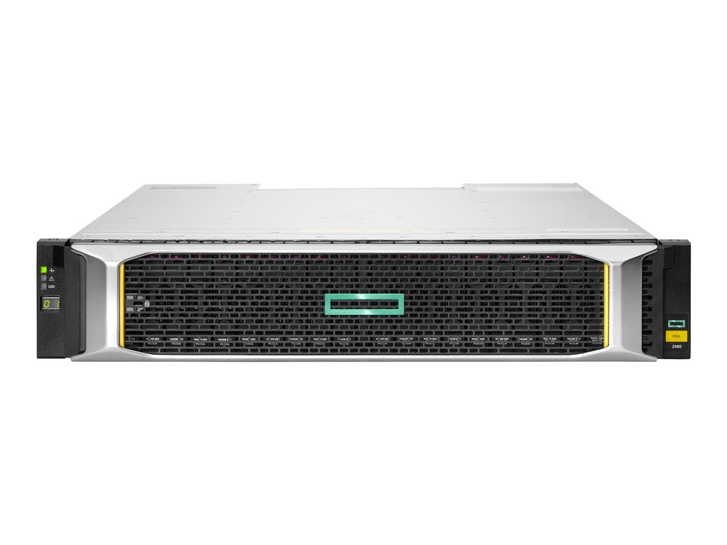 HPE Modular Smart Array 2060 10GbE iSCSI SFF Storage - Solid state drive array - 12 TB - 24 bays (SAS-3) - SSD 960 GB x 12 - S2E38B