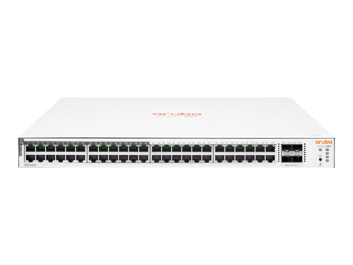 HPE Networking Instant On 1830 48G 24p Class4 PoE 4SFP 370W Switch - Switch - smart - 24 x 10/100/1000 + 24 x 10/100/1000 (PoE+) JL815A#B2E