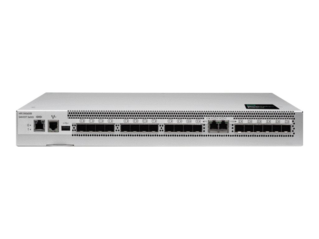 HPE SN2600B 32G 12-port/12-port Power Pack Plus - Switch - L3 - managed - 12 x 32Gb Fibre Channel SFP+ + 4 x 10 Gigabit Ethernet R6W21A#AC3