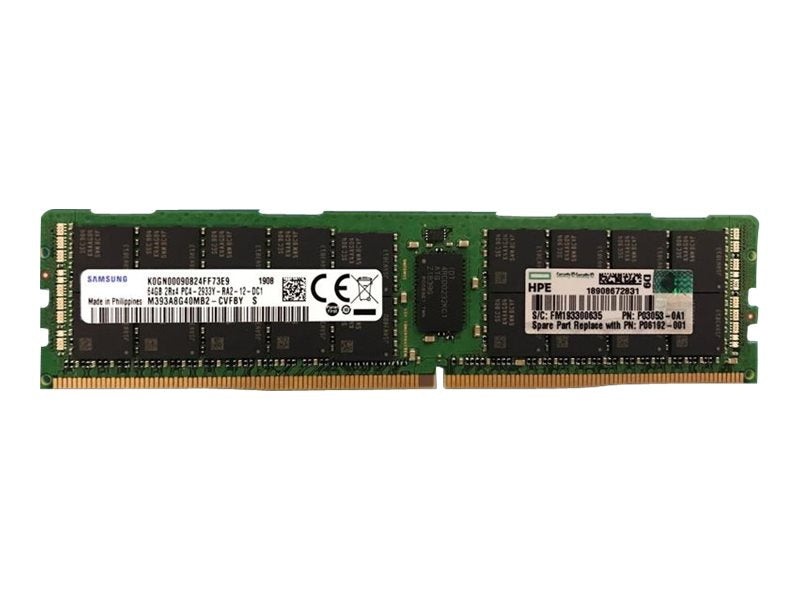 HPE SimpliVity - DDR4 - kit - 384 GB: 6 x 64 GB - LRDIMM 288-pin - 2933 MHz / PC4-23400 - CL21 - 1.2 V - Load-Reduced -