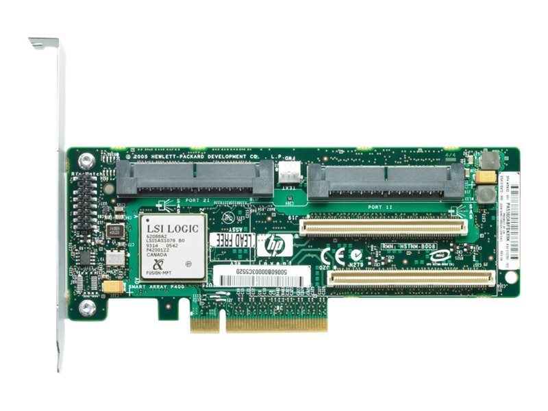 HPE Smart Array P400/512MB Controller - Storage controller (RAID) - 8 Channel - SATA 1.5Gb/s / SAS - low profile - RAID