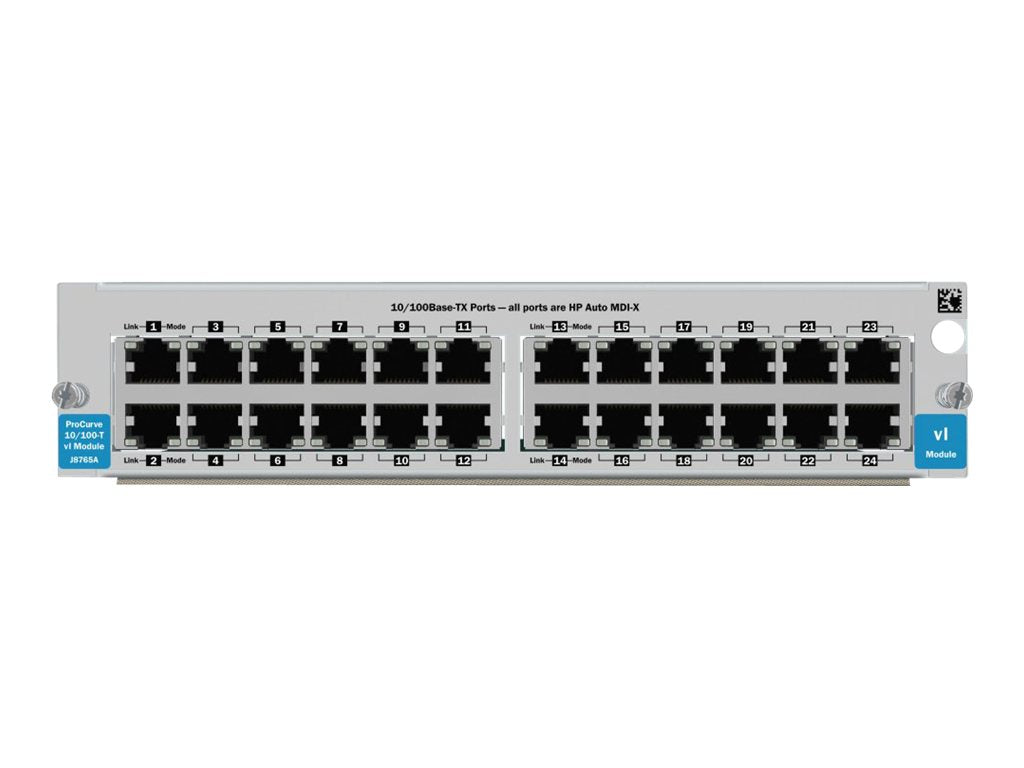 HPE Switch vl 24-Port 10/100-TX Module - Expansion module - 10/100 Ethernet x 24 - for HPE 4204-44G-4SFP, 4208-68G-4SFP,