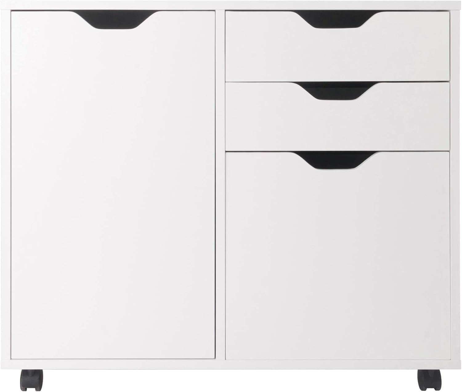 Halifax White Mobile Filing Cabinet With 3 Drawers