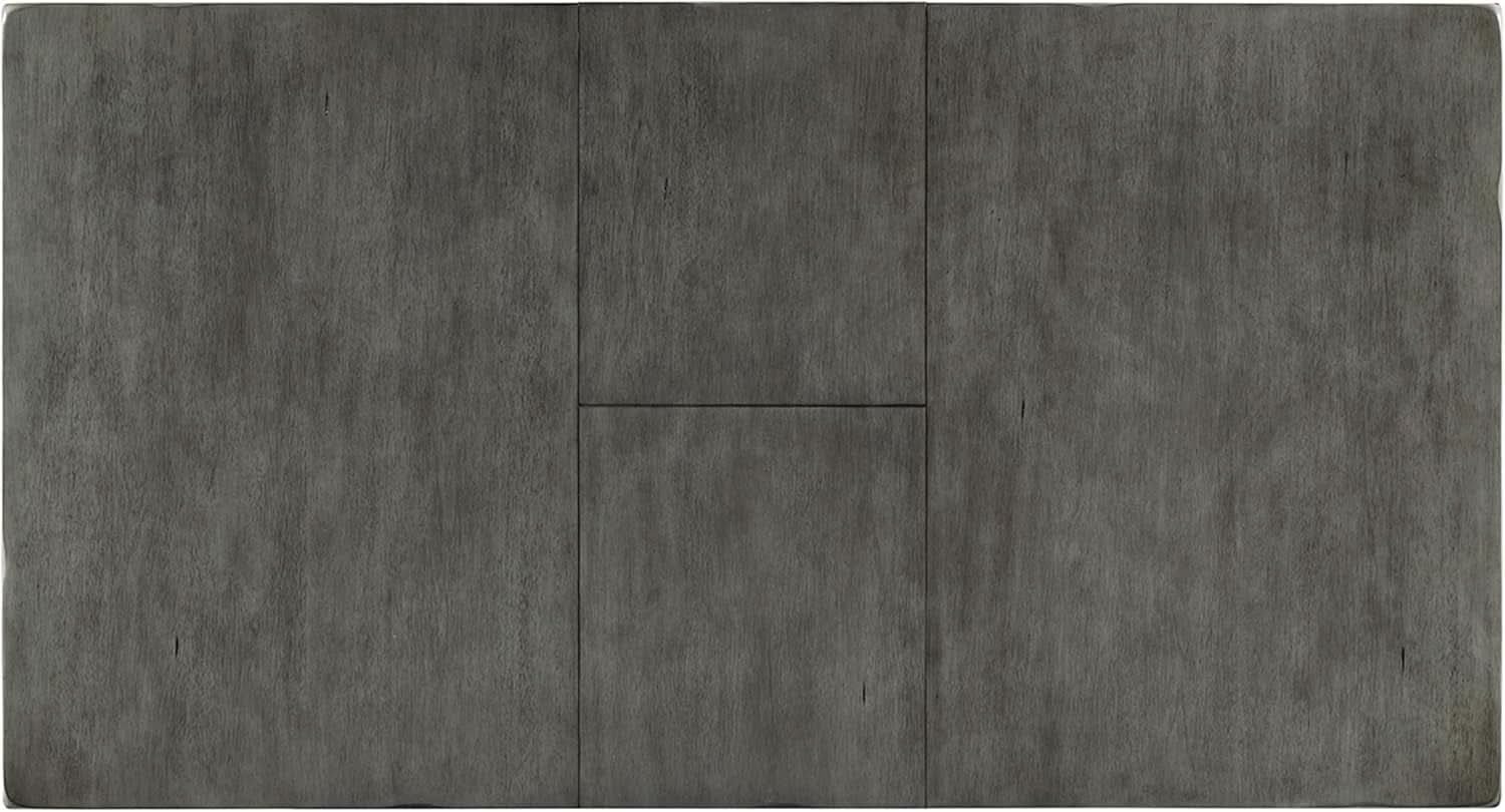 Hallanden Modern Farmhouse Butterfly Extension Dining Table Dark Gray