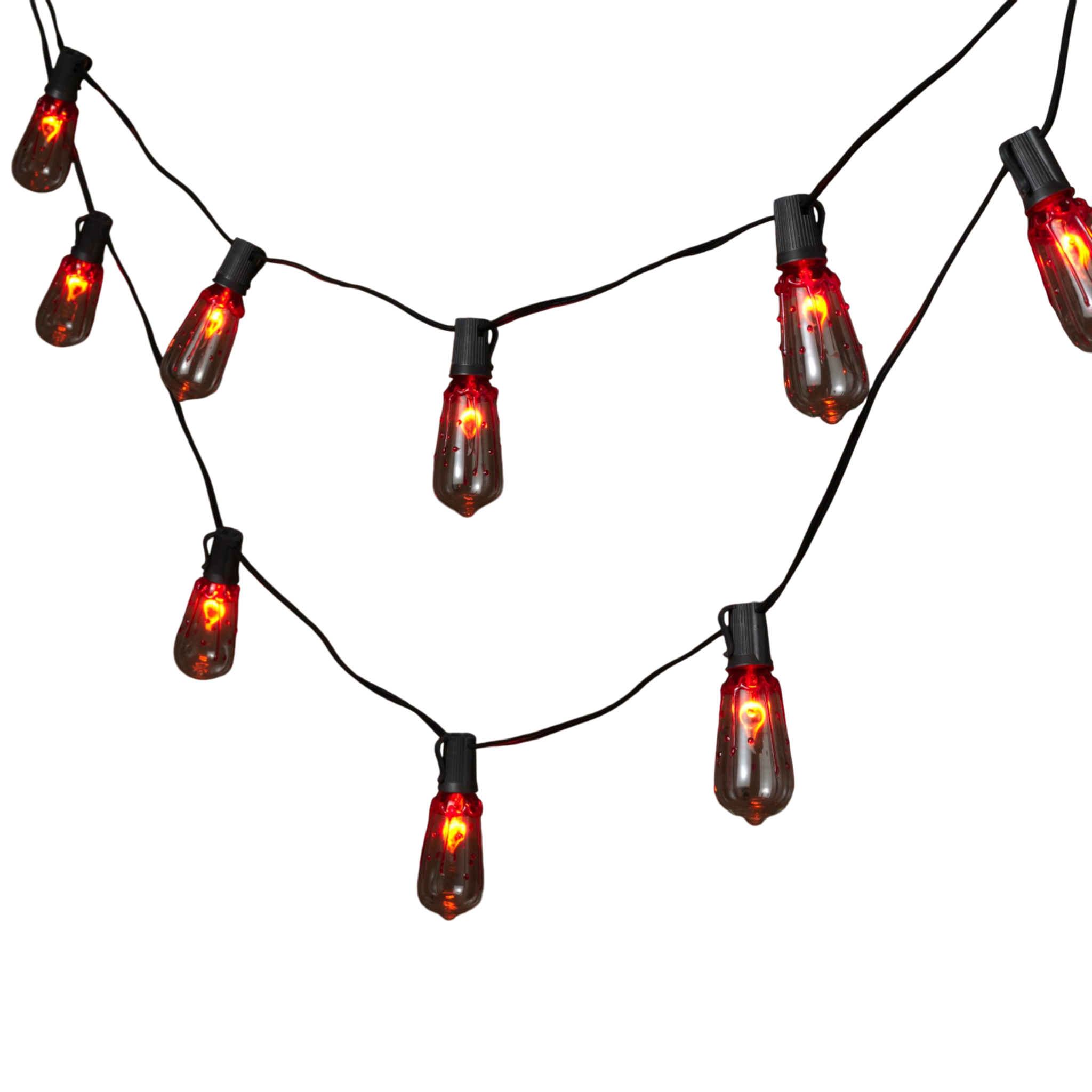 Halloween 10 Light 'Bloody' Flicker Flame Light Set