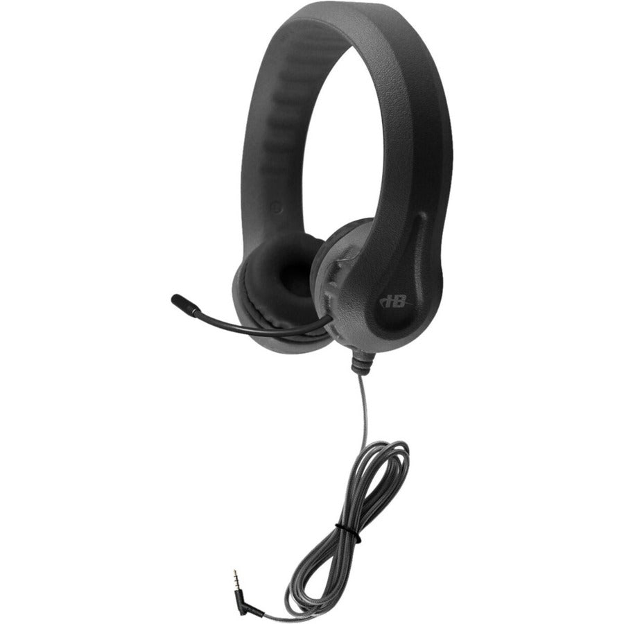Hamilton Buhl Kid's Flex-Phones TRRS Headset With Gooseneck Microphone - BLACK - Stereo -