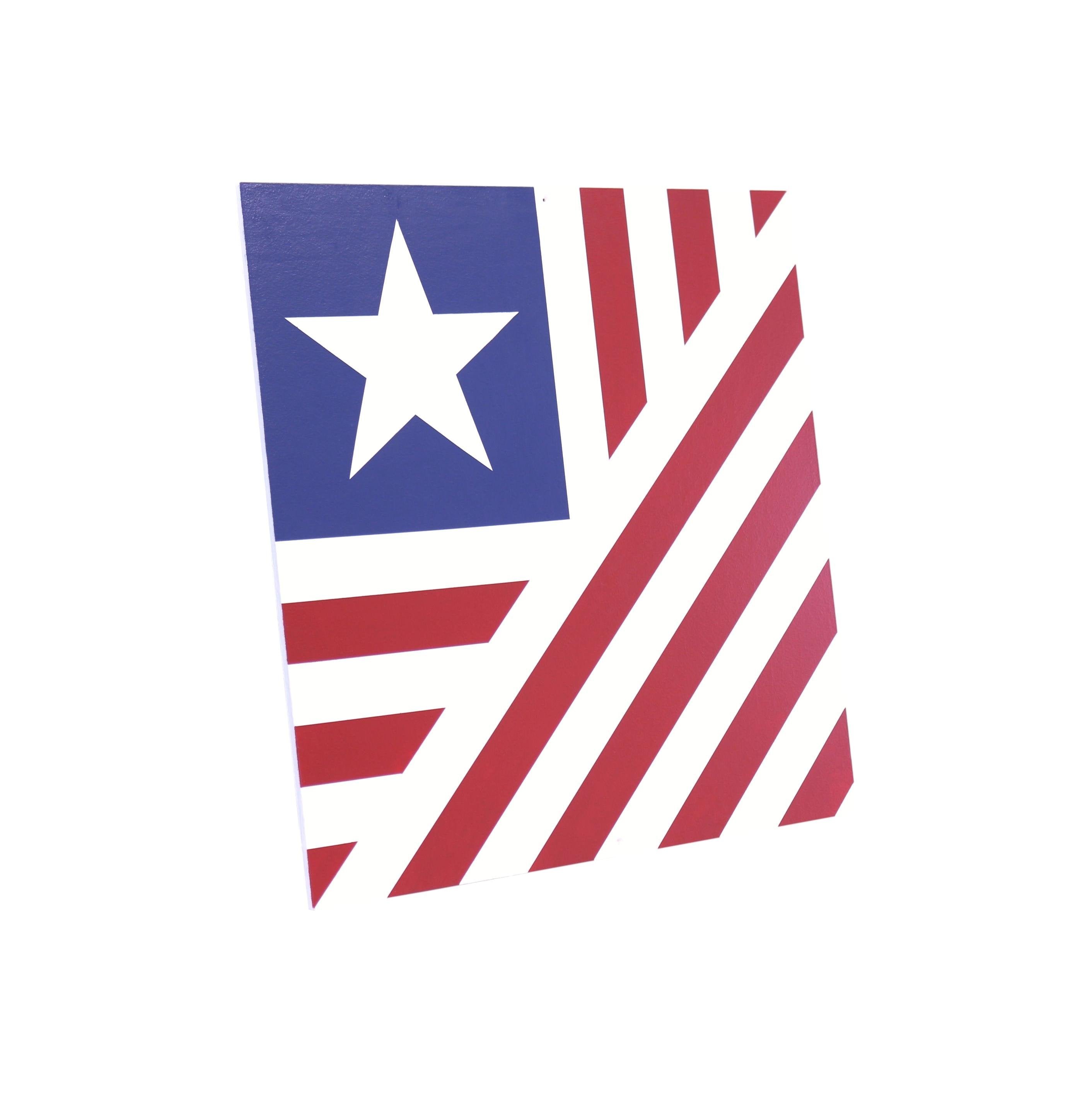 Hand-Painted Barn Quilt Sign, United States Flag "Old Glory" Design