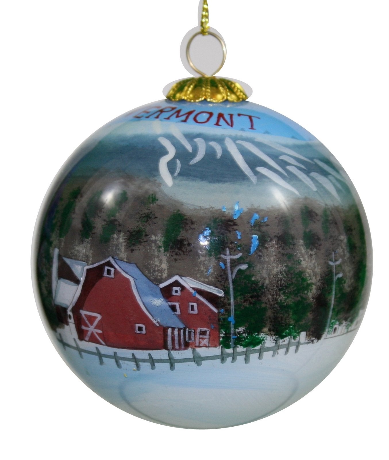 Hand Painted Glass Globe Ornament - The Shelburne Country Store