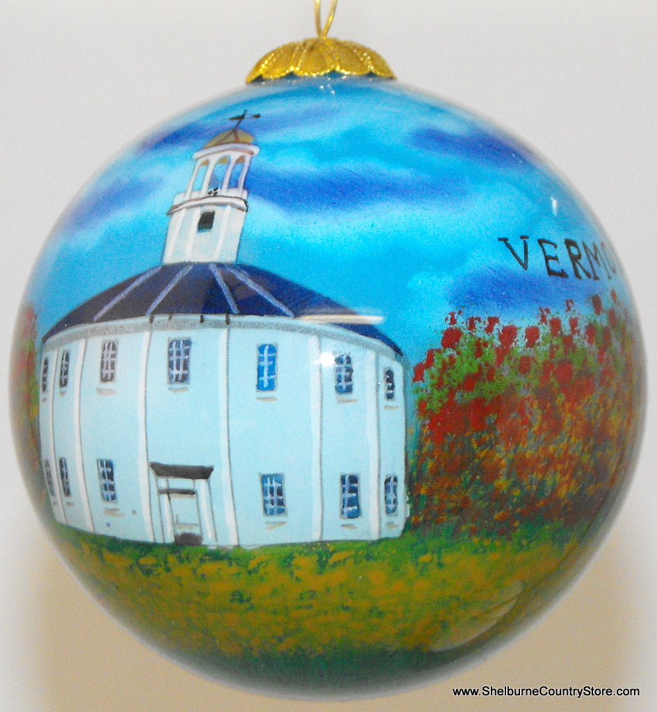 Hand Painted Glass Globe Ornament - The Shelburne Country Store