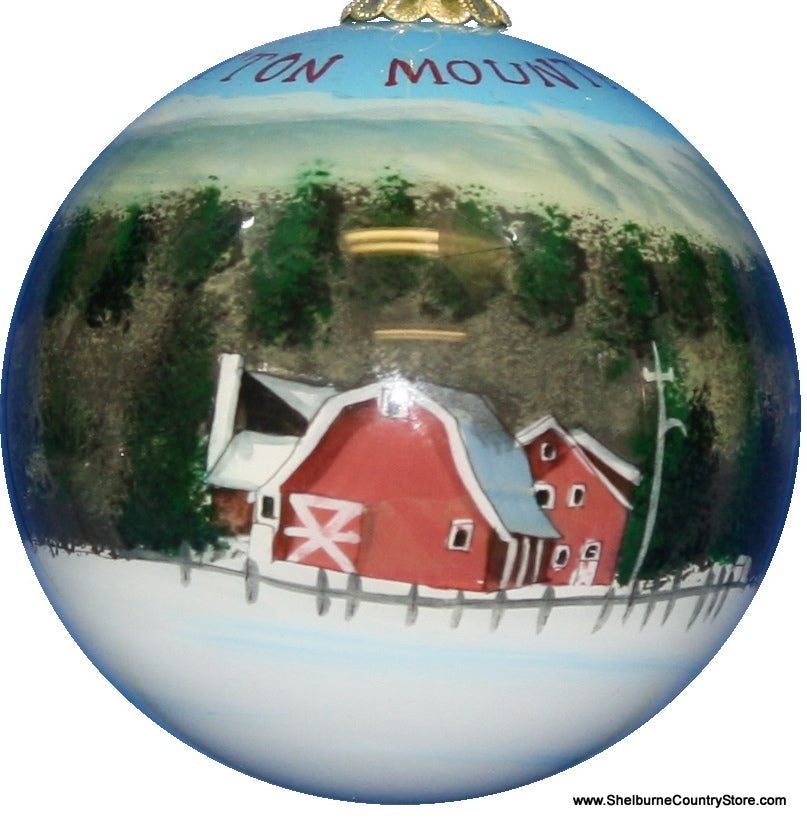 Hand Painted Glass Globe Ornament - The Shelburne Country Store