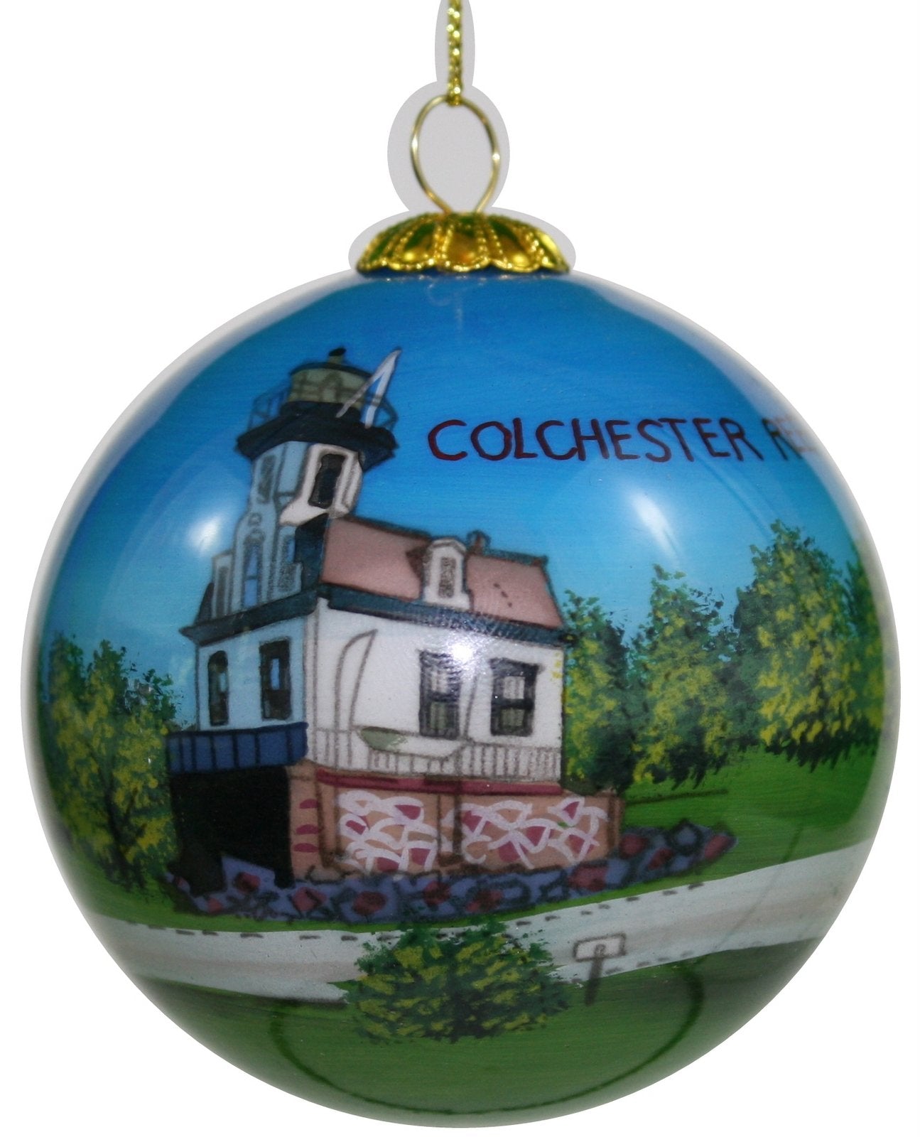 Hand Painted Glass Globe Ornament - The Shelburne Country Store