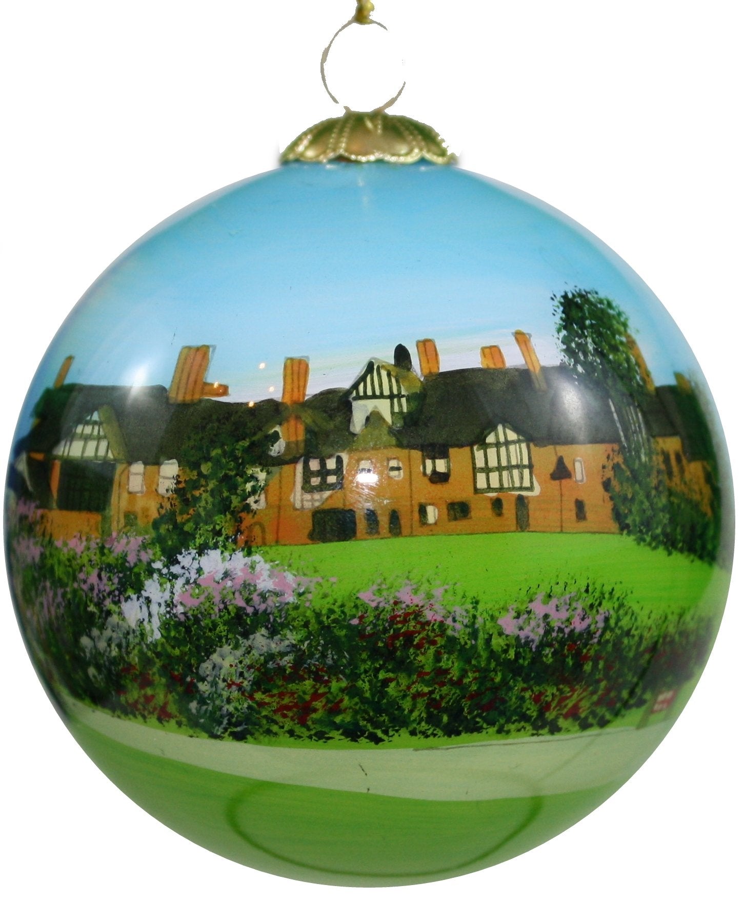 Hand Painted Glass Globe Ornament - The Shelburne Country Store