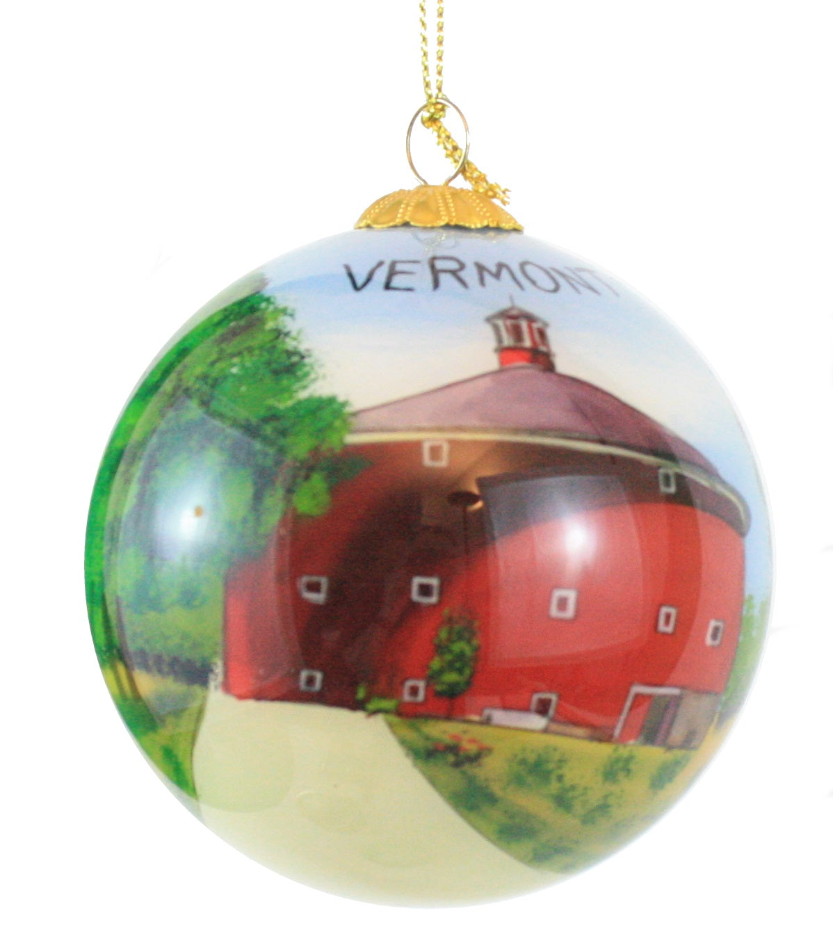 Hand Painted Glass Globe Ornament - The Shelburne Country Store