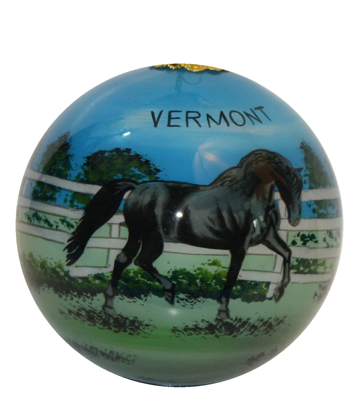 Hand Painted Glass Globe Ornament - The Shelburne Country Store