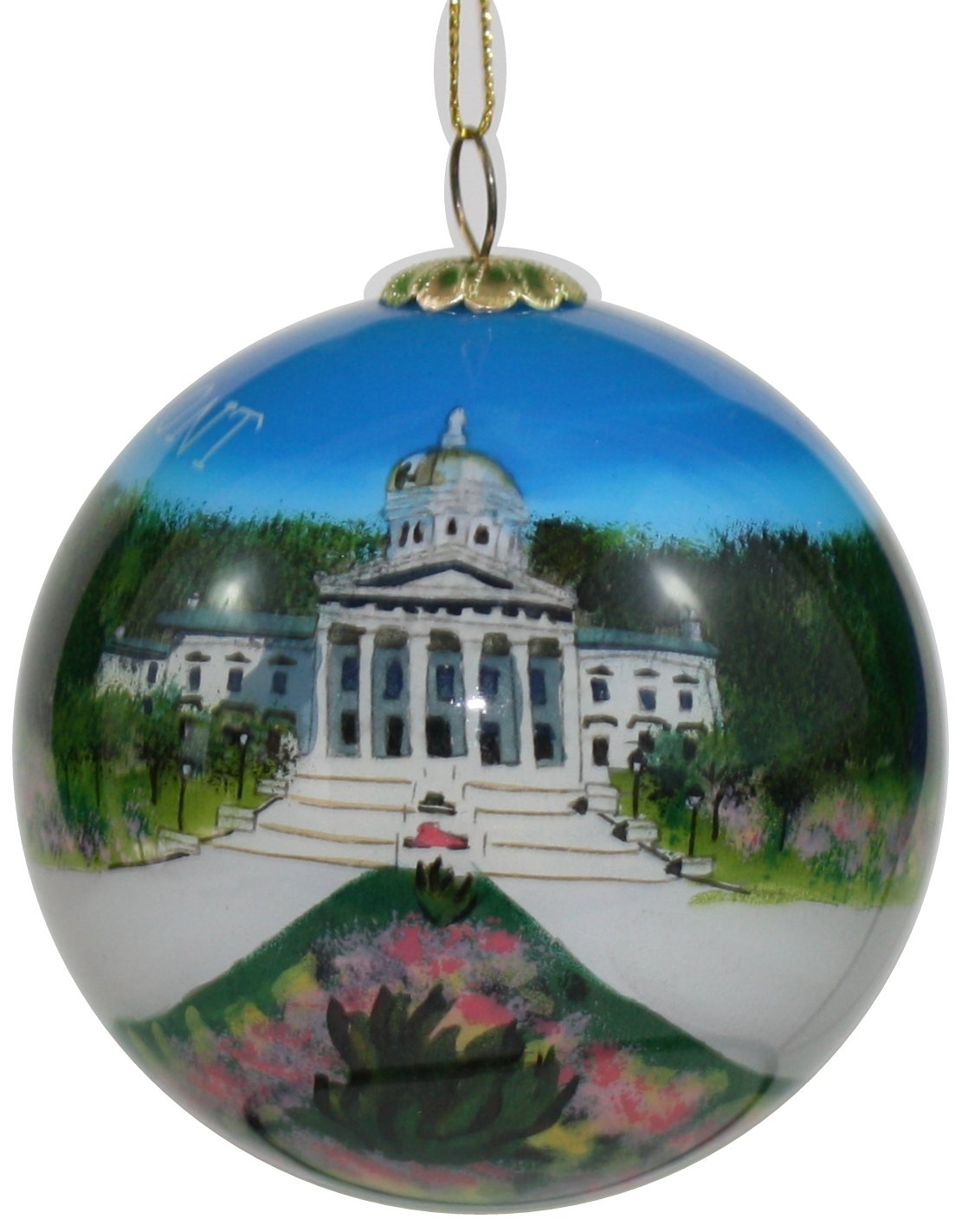 Hand Painted Glass Globe Ornament - The Shelburne Country Store