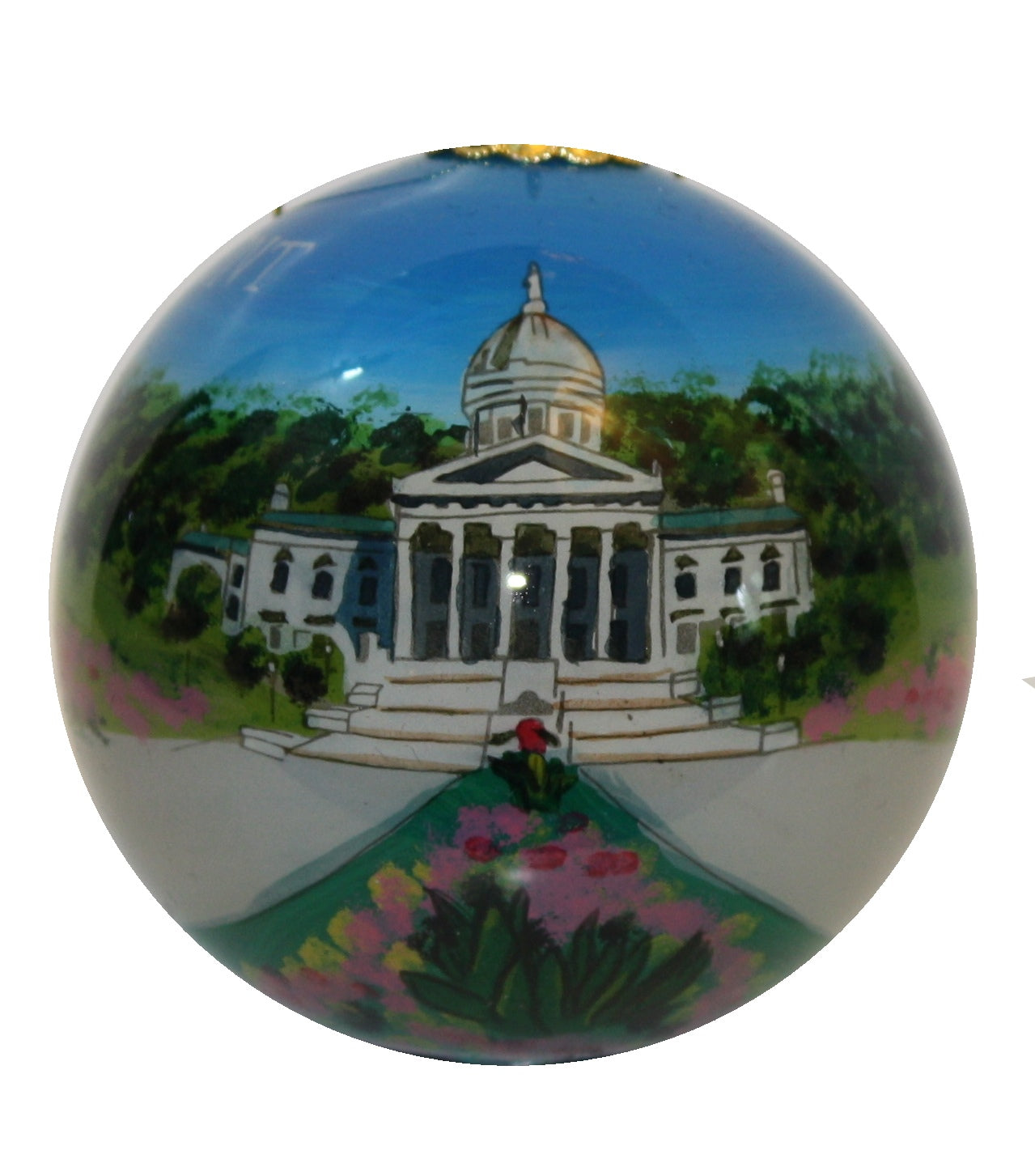 Hand Painted Glass Globe Ornament - The Shelburne Country Store