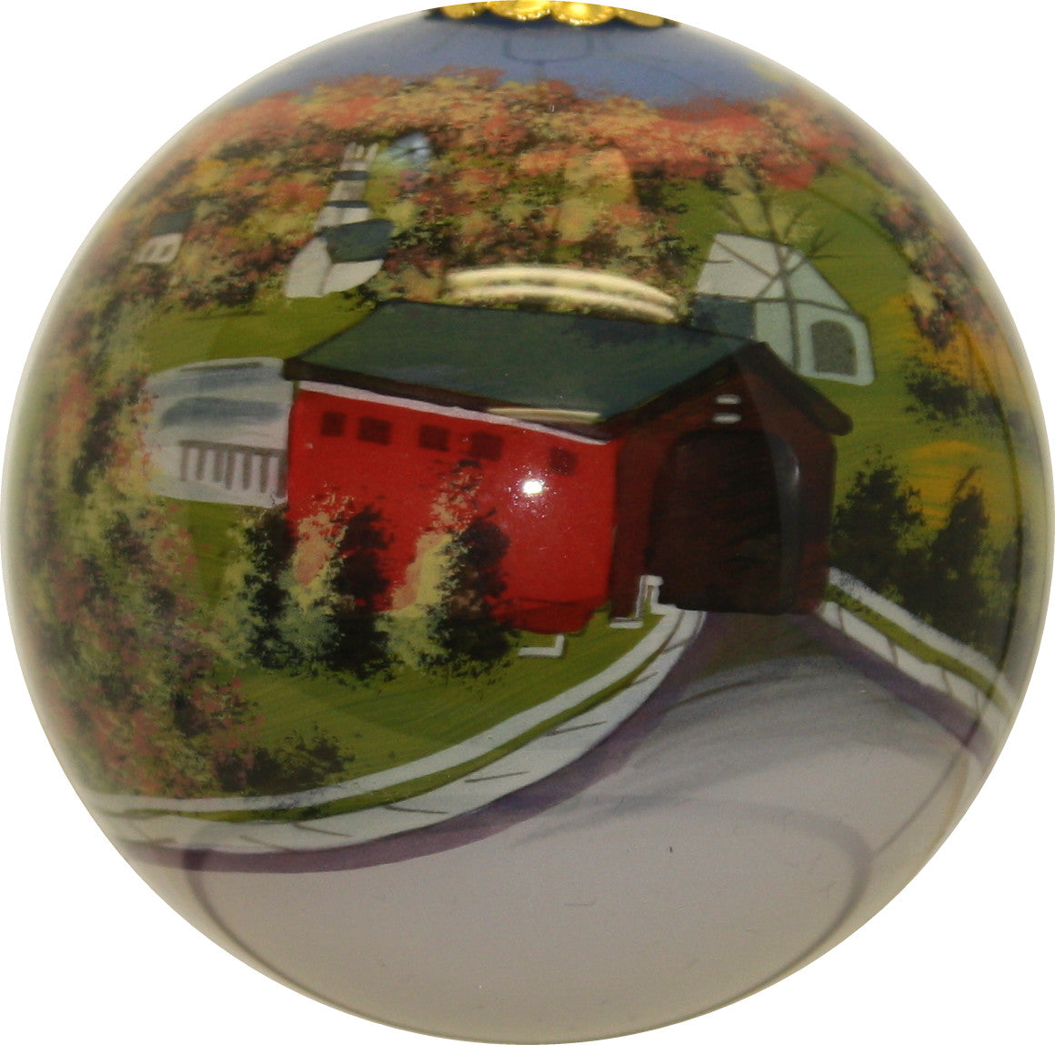 Hand Painted Glass Globe Ornament - The Shelburne Country Store