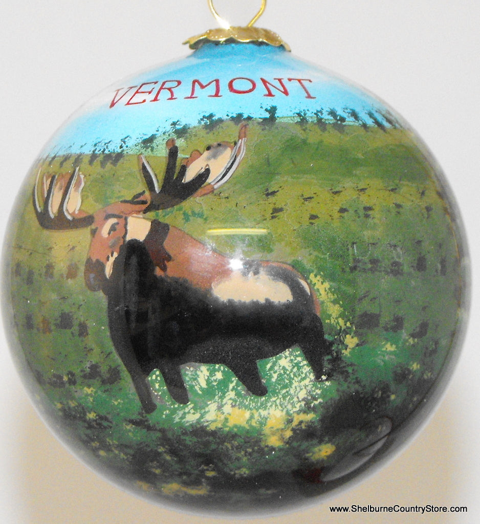 Hand Painted Glass Globe Ornament - The Shelburne Country Store