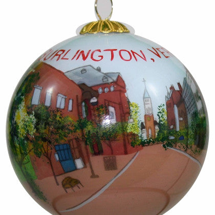 Hand Painted Glass Globe Ornament - The Shelburne Country Store