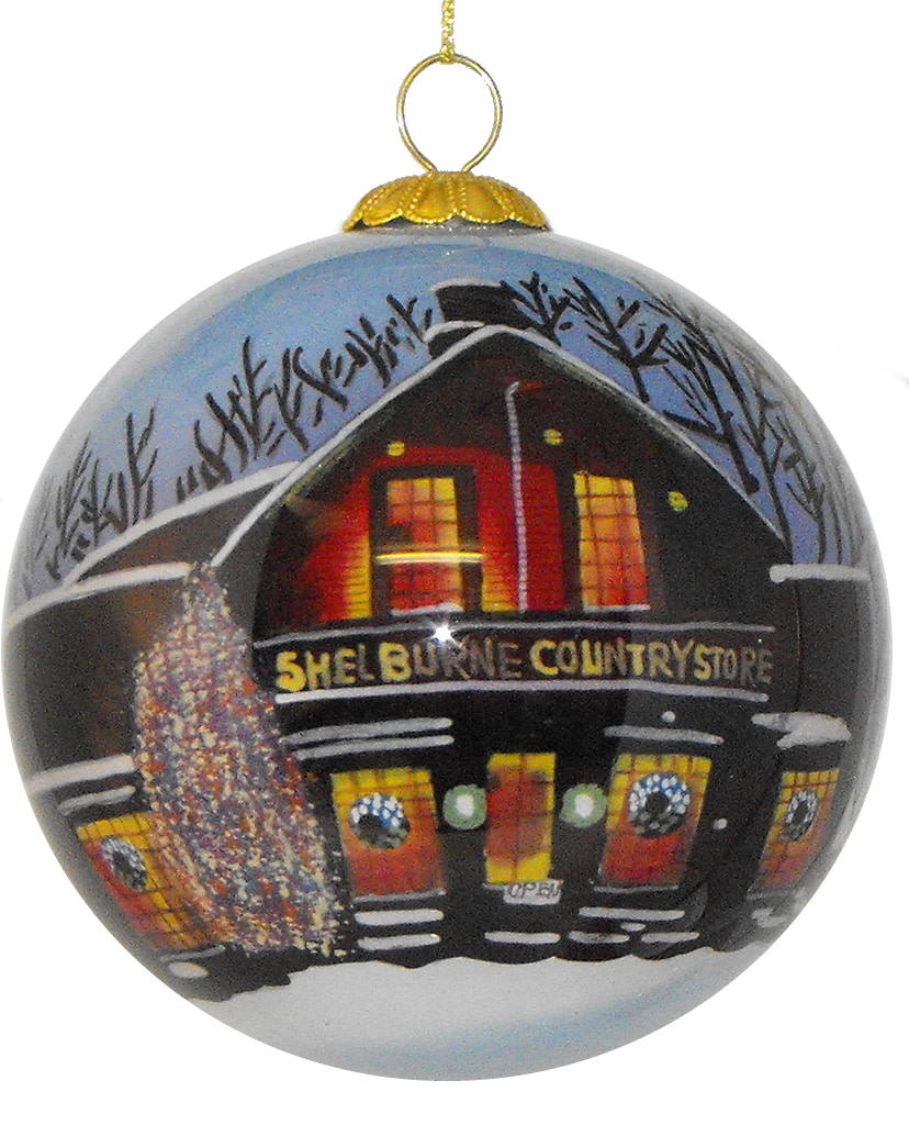 Hand Painted Glass Globe Ornament - The Shelburne Country Store