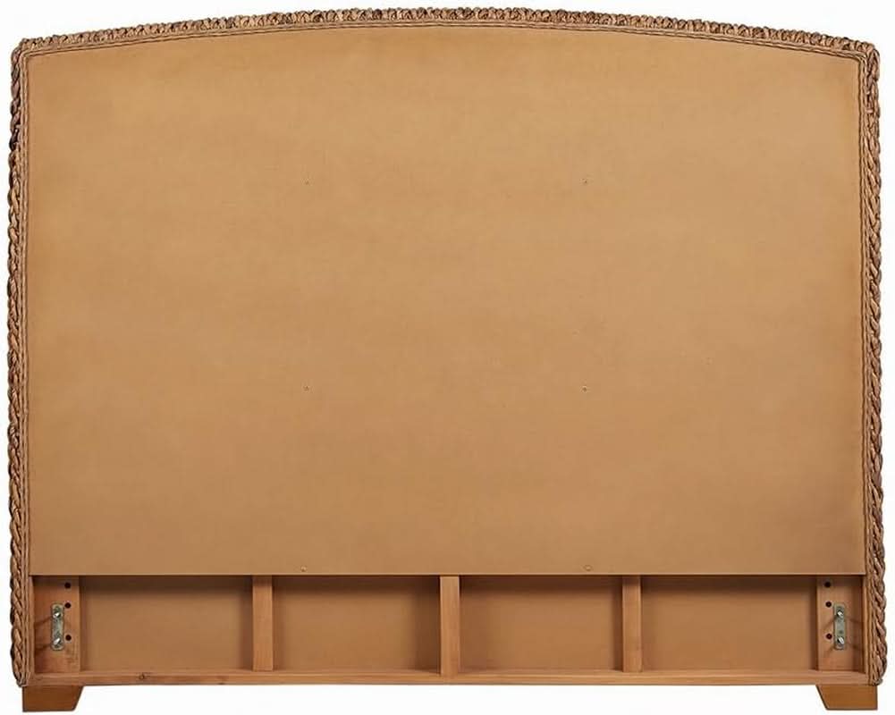 Hand Woven Banana Leaf Queen Size Headboard Amber
