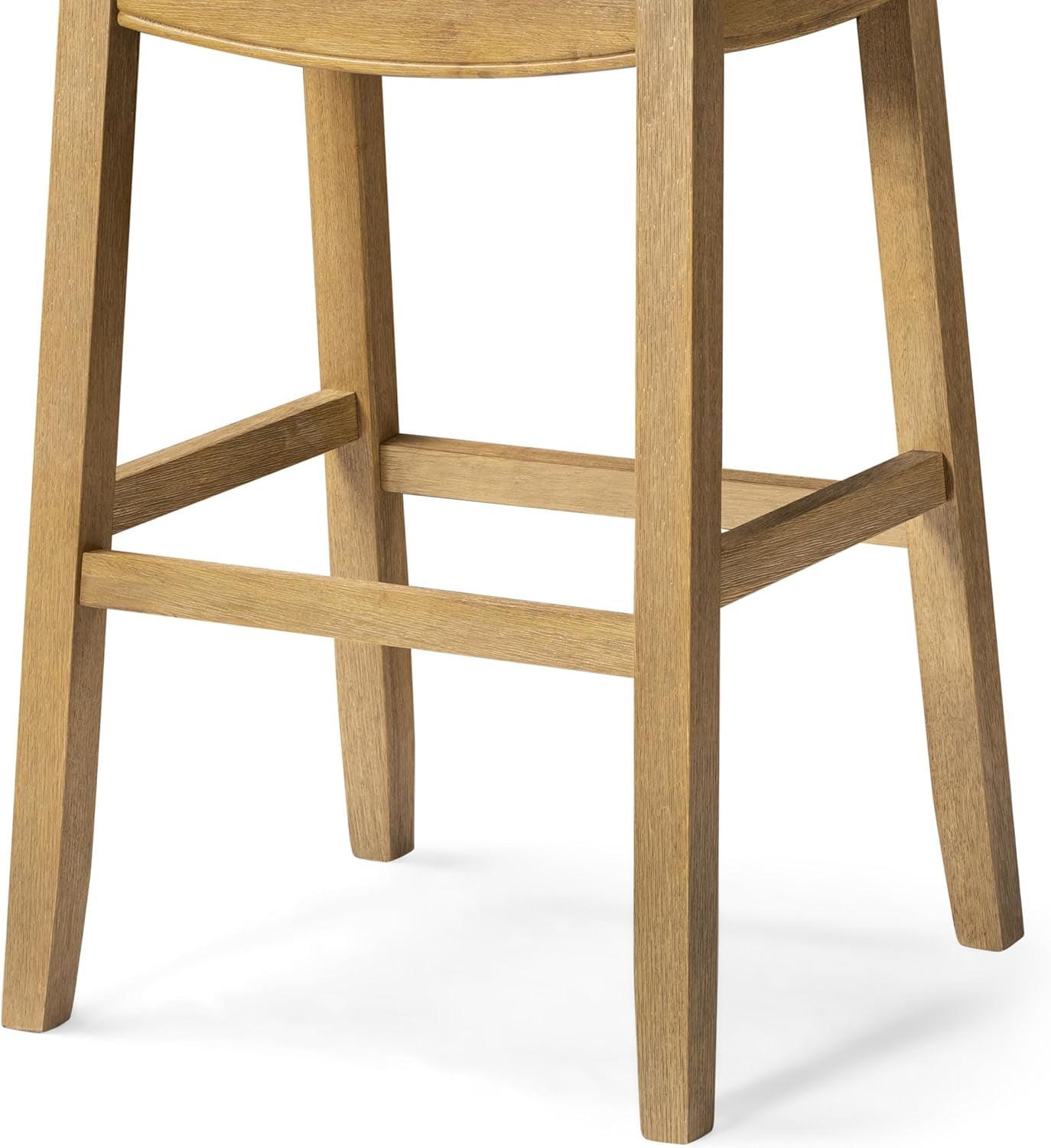 Handcrafted Backless Bar Stool With Plush Upholstered Seat
