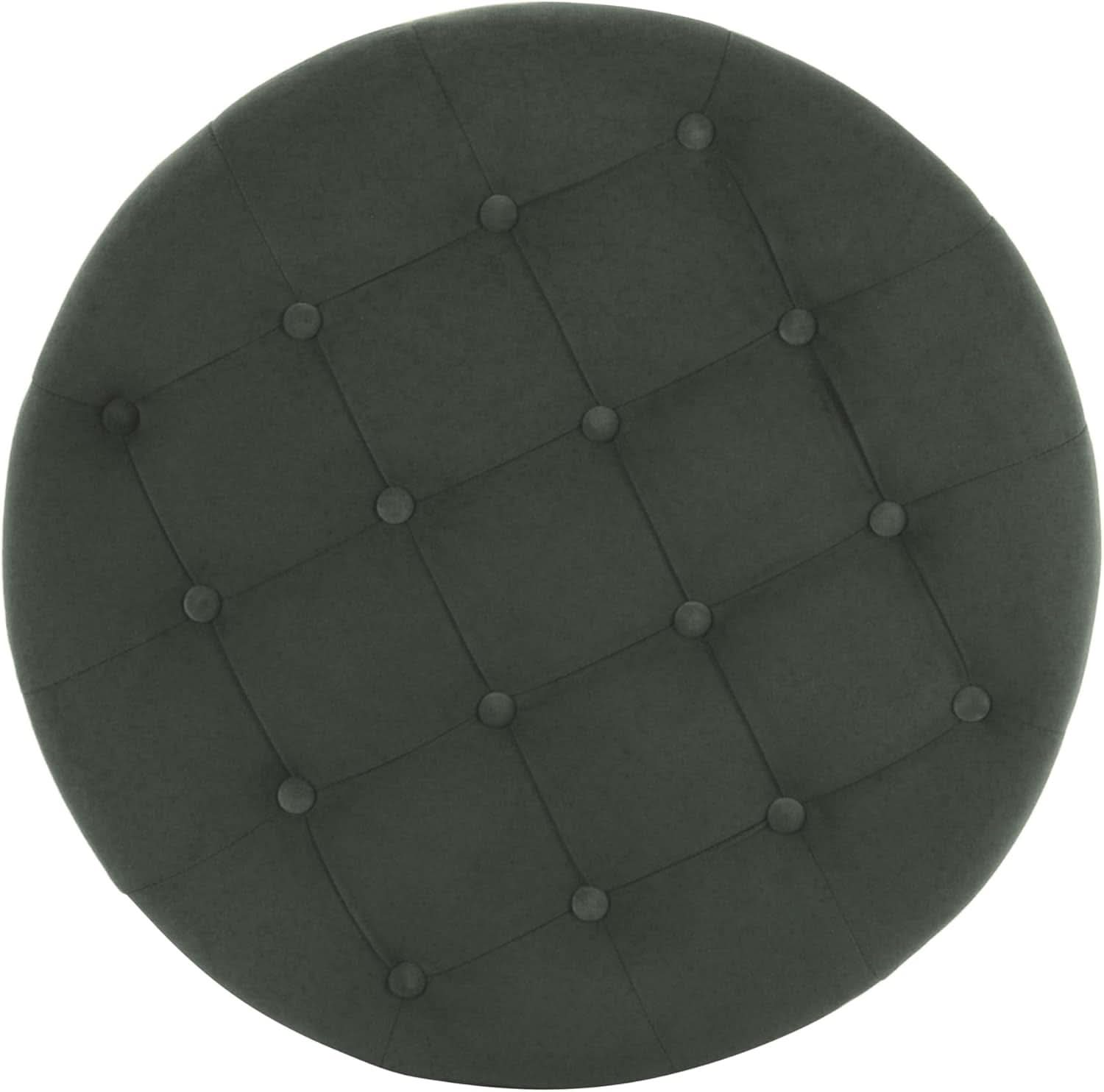 Handcrafted Loden Green Velvet Storage Ottoman 28In