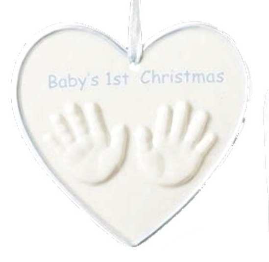 Hands in Heart Babies First Christmas - Pink
