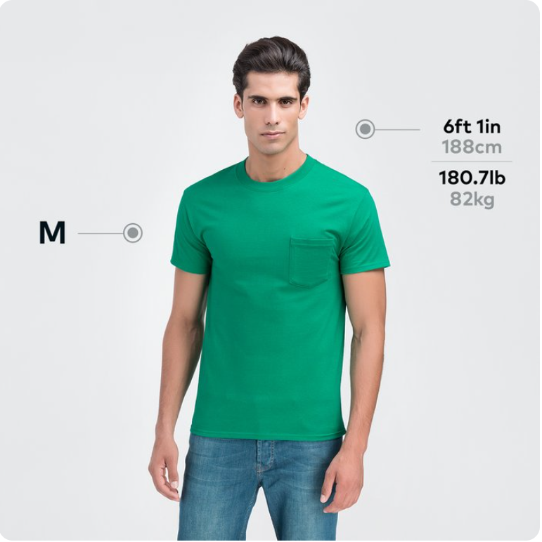 Hanes® Short Sleeve Beefy-T® with Pocket - Durable Comfort and Classic Style